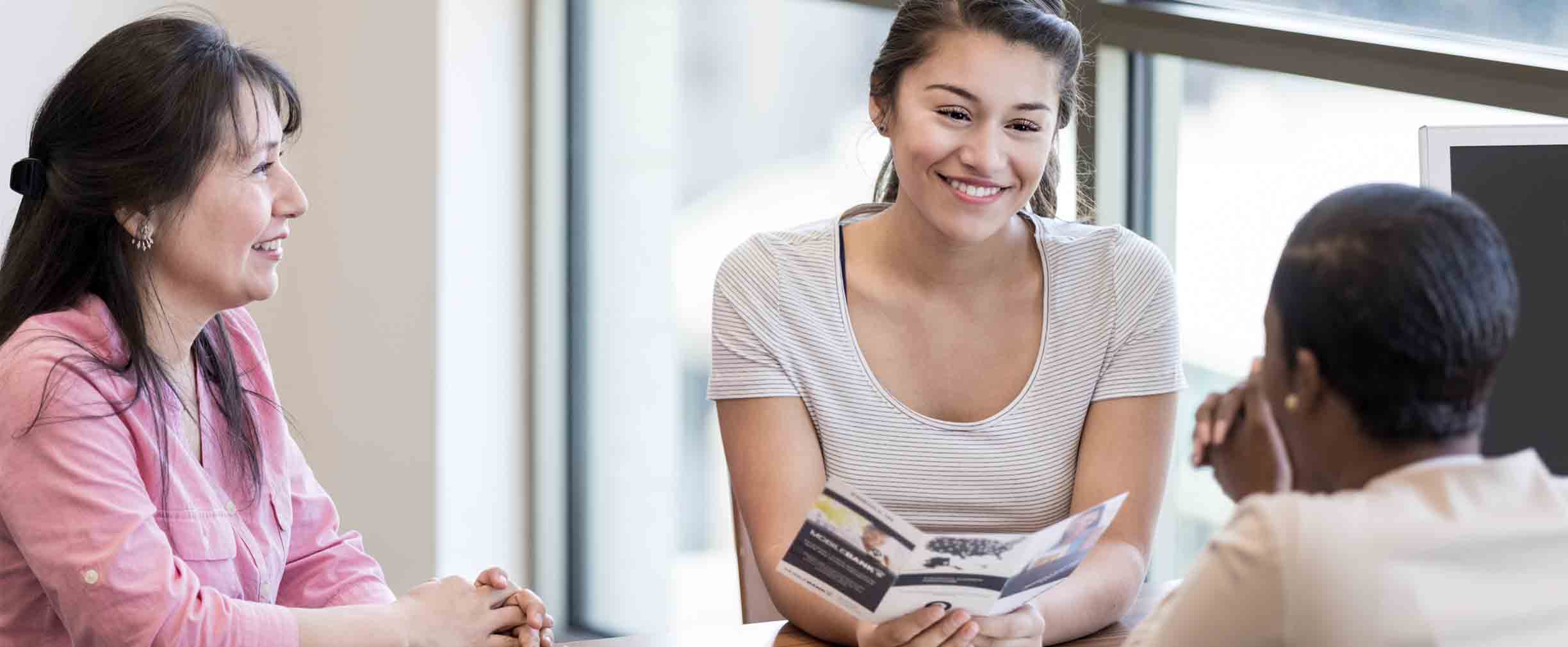 student learning about financial aid