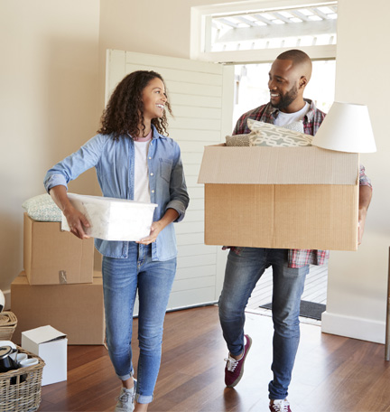 couple moving into home