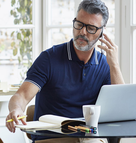 Man working from home